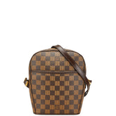 ルイ ヴィトン ダミエ イパネマPM 斜め掛け ショルダーバッグ N51294 ブラウン PVC レザー レディース LOUIS VUITTON 【中古】